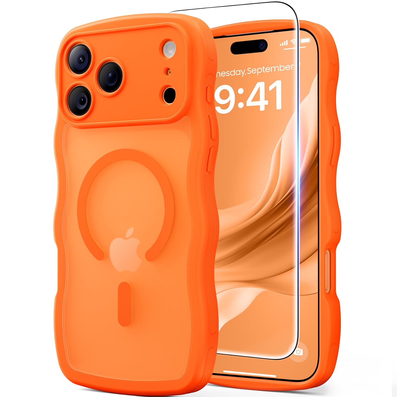 Amazon.com: 3 in 1 Magnetic for iPhone 17 Pro Max Case, Cute Wavy